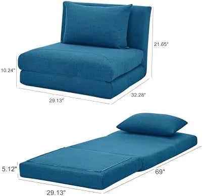 Convertible Chair Bed with 1 Matching Pillow X745