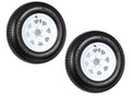 2-Pk Trailer Tire On Rim ST205/75D15 LRC 5 Hole White Spoke Wheel B6300