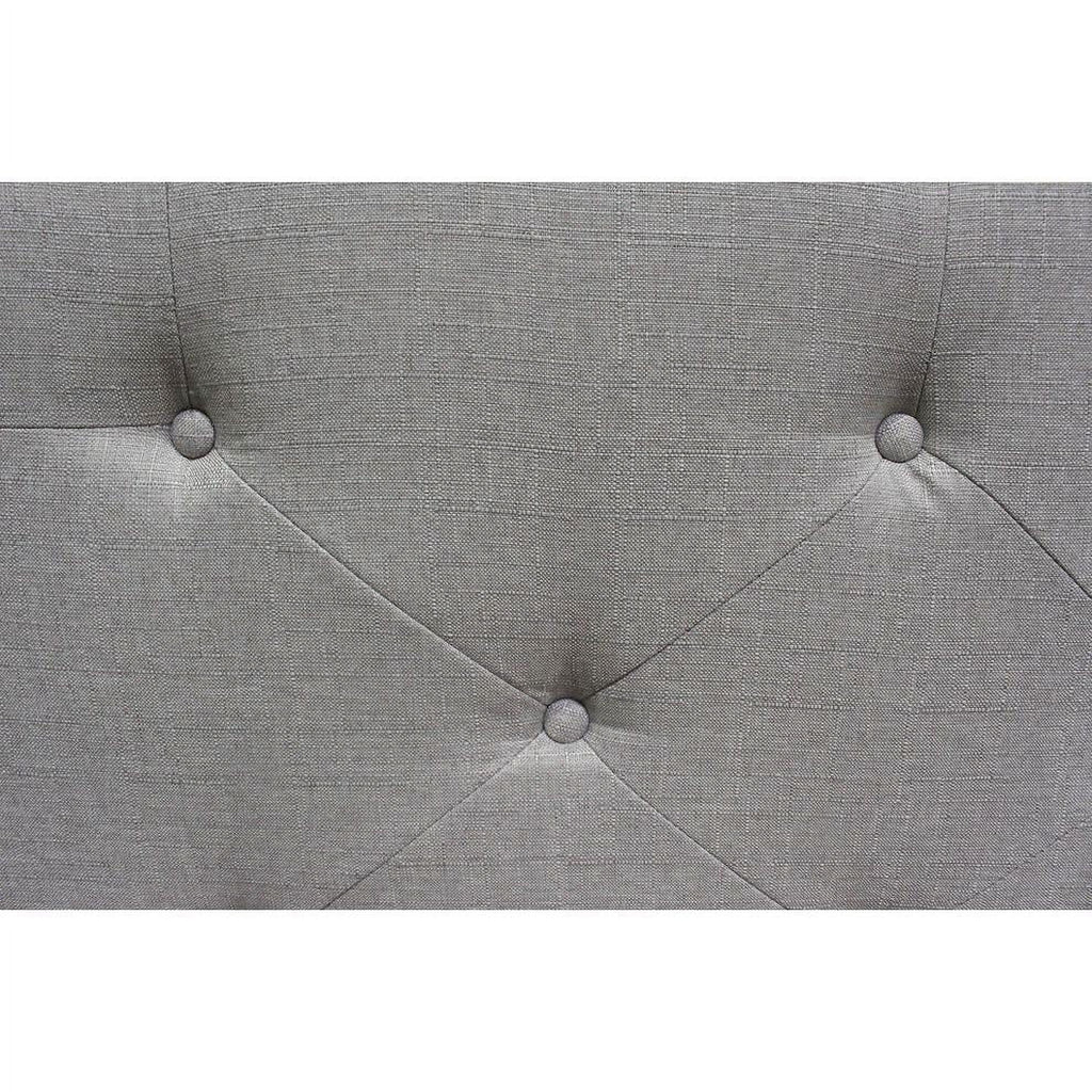Gray Fabric Upholstered Wingback Cal King Platform Bed B86520