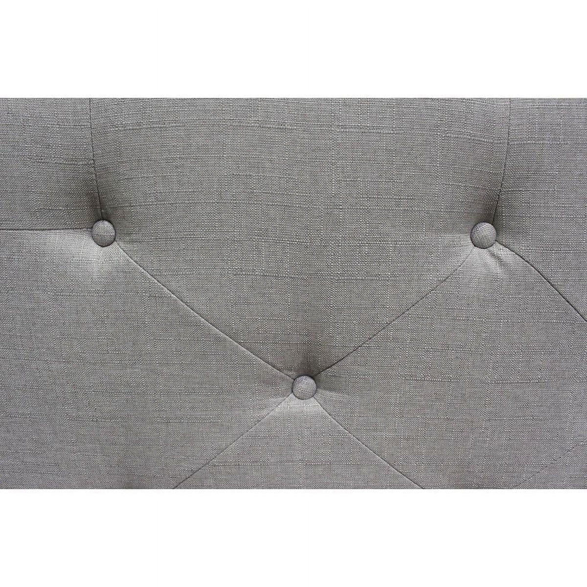 Gray Fabric Upholstered Wingback Cal King Platform Bed B86520