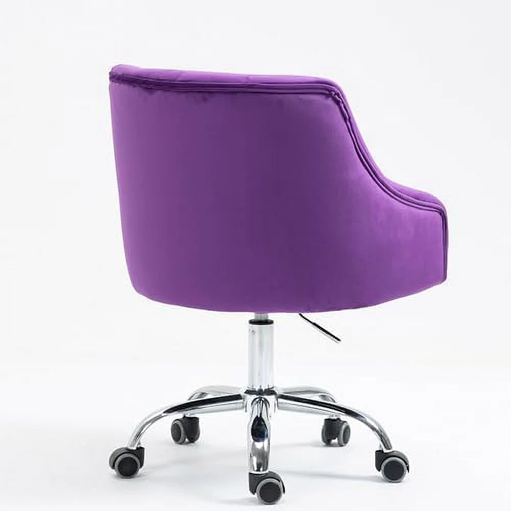 Blue Velvet Adjustable Swivel Desk Chair U581362