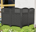 4 Panels Resin Privacy Screen with Metal Stake C91427