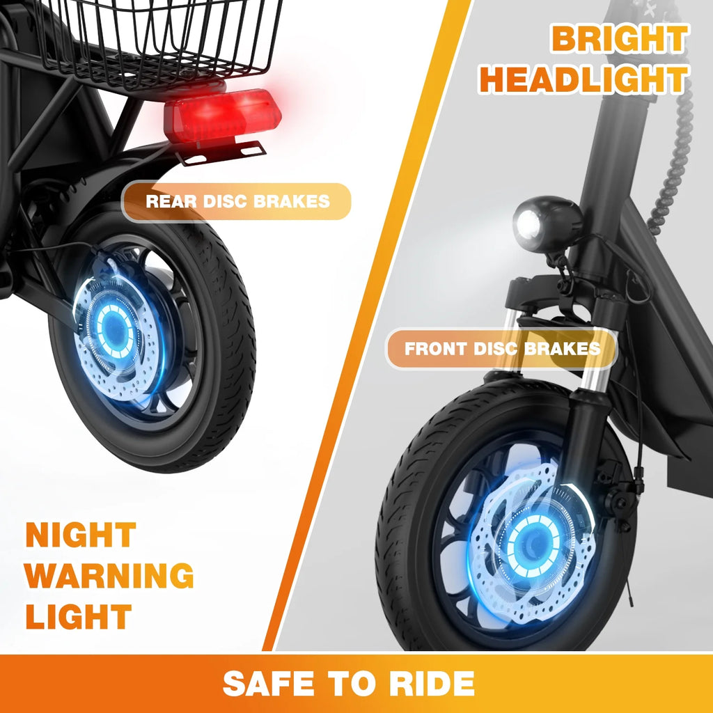 400W Motor 12" Pneumatic Tire Foldable Electric Scooter with Seat I349
