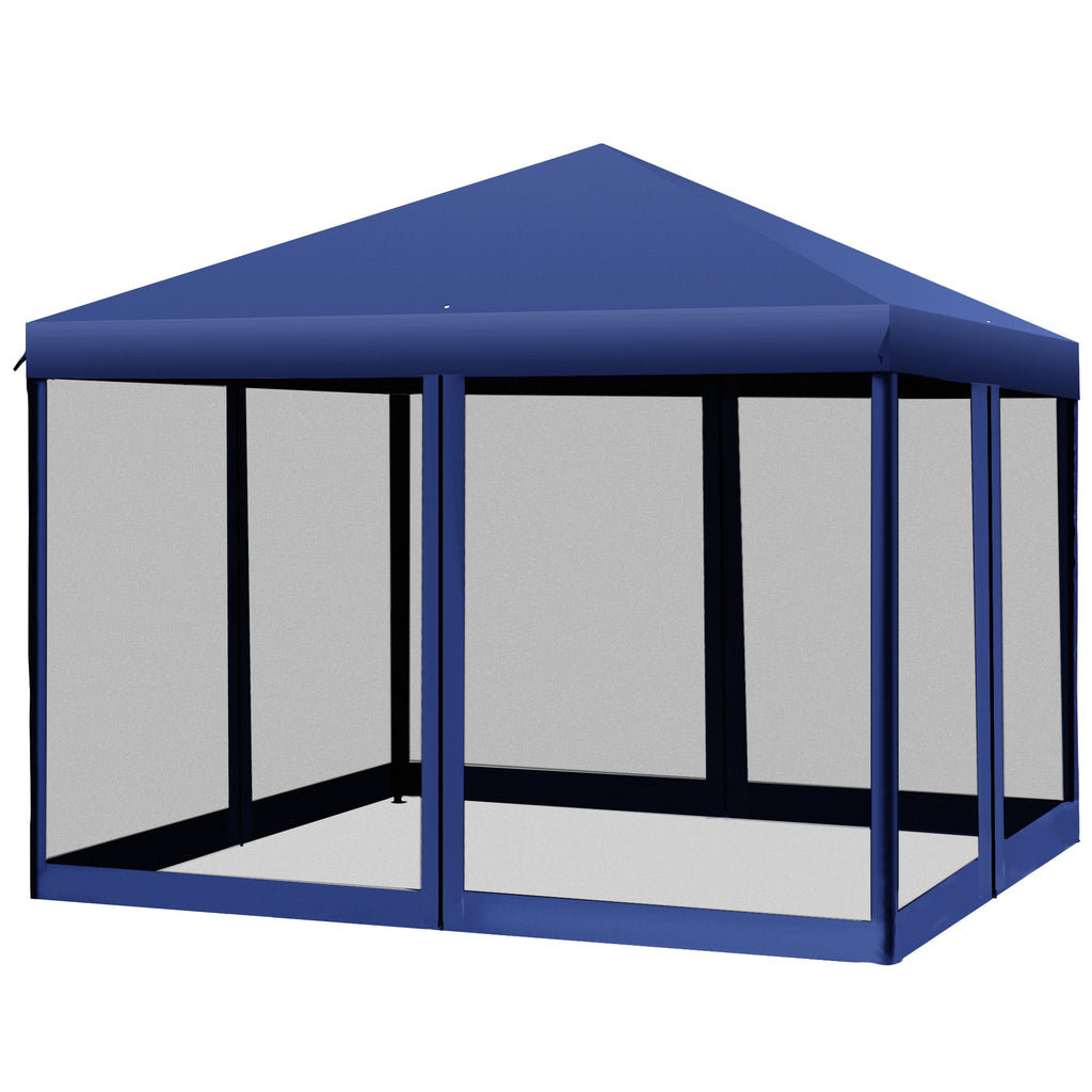10' x 10' Pop Up Canopy Tent with Netting V7202