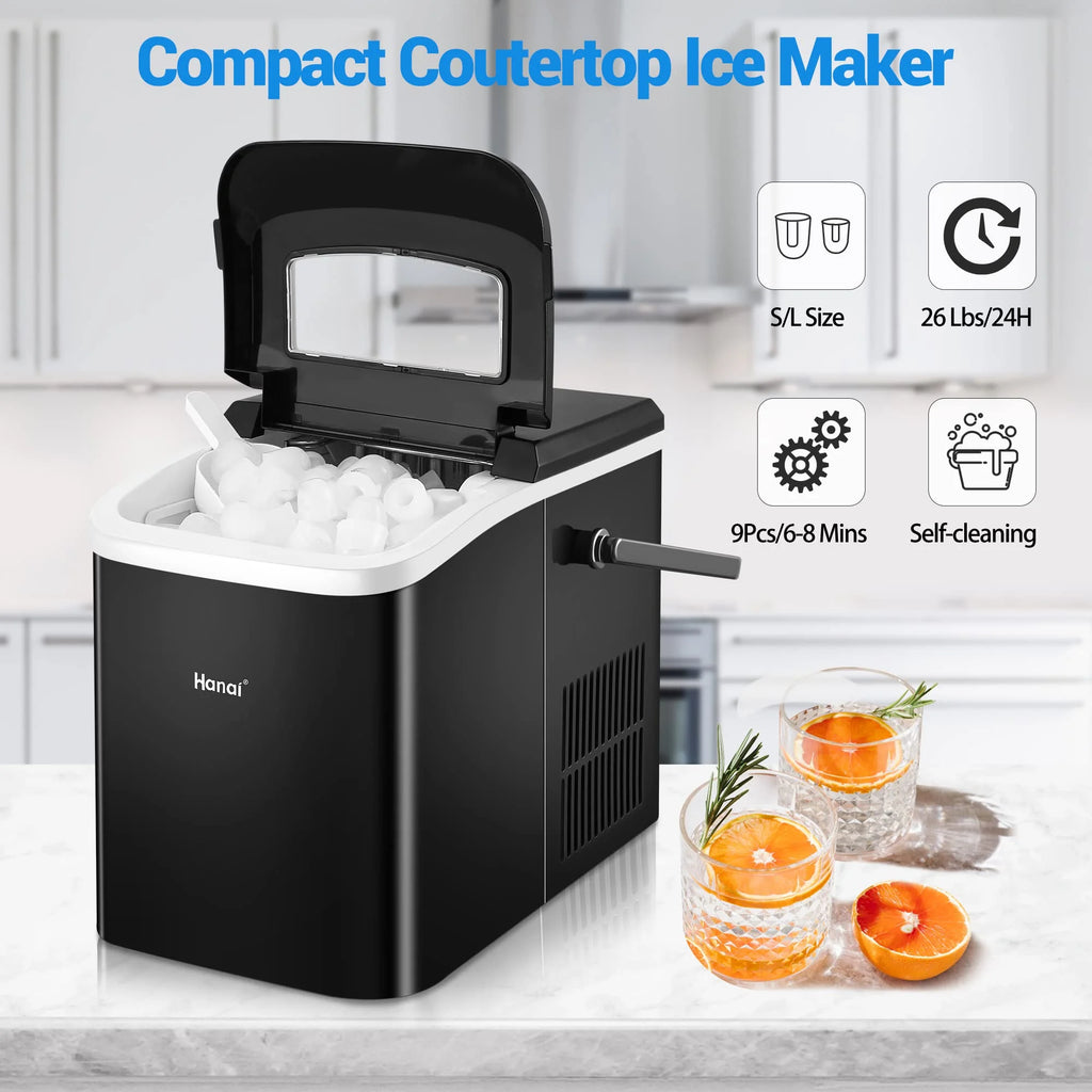 Portable Ice Maker with Ice Scoop and Basket G171