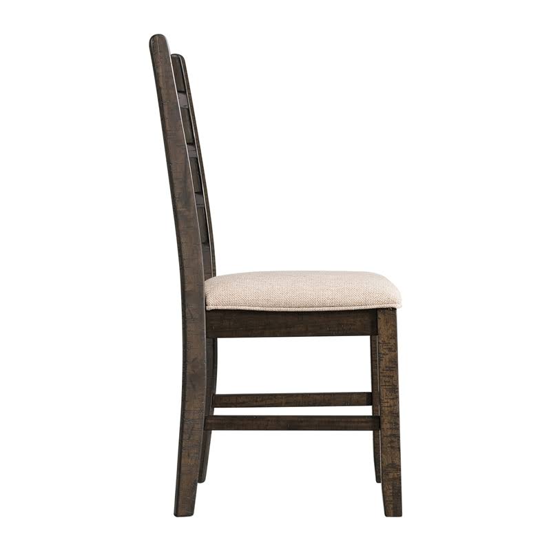 Solid Wood 7-Piece Dining Set in Warm Walnut/Taupe C6214