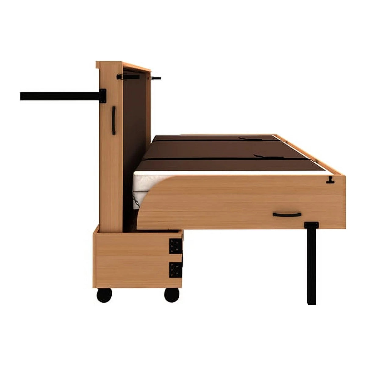 Queen Solid Wood Murphy Cabinet Bed Y43071