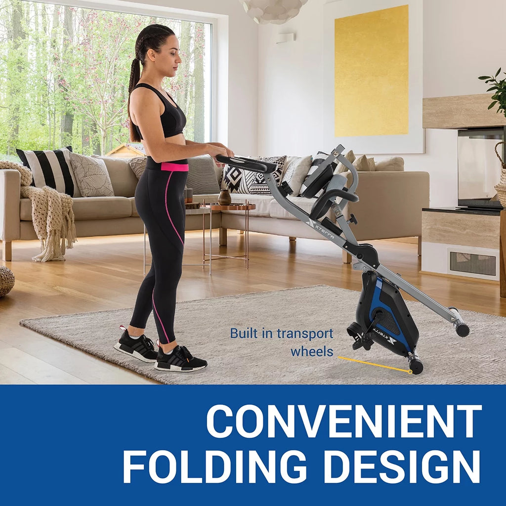 Compact Stationary Upright Folding Bike with Magnetic Resistance F841