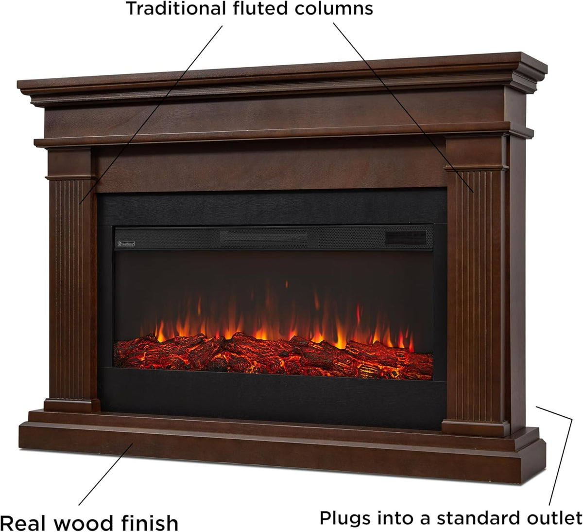59" Electric Fireplace with Mantel M72165