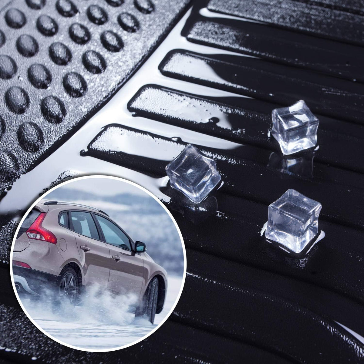 Black Floor Mats Liners Custom Fit Waterproof Q72581