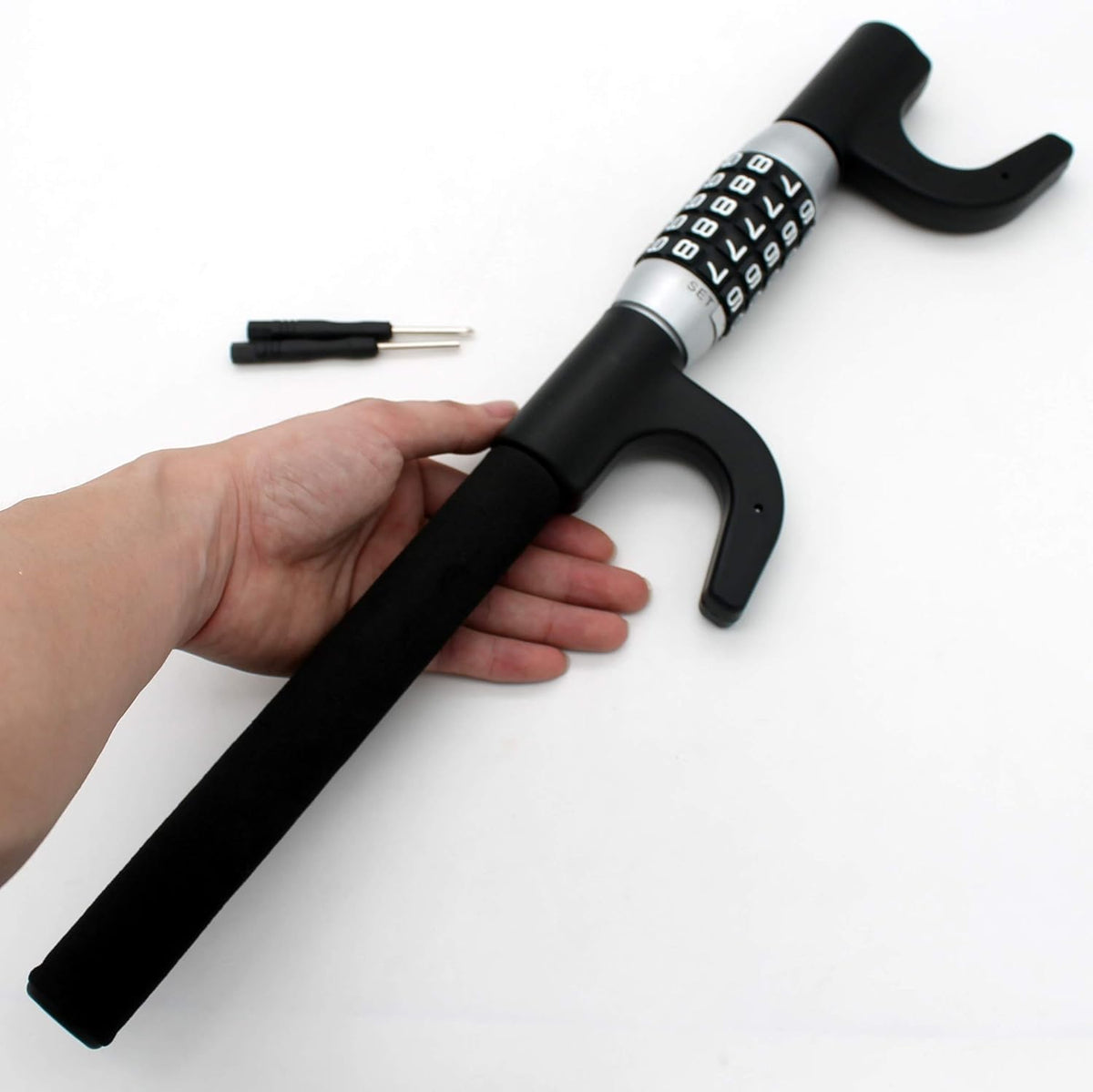 Steering Wheel Lock 5 Digit Combination Anti-Theft Extendable Double Hook D8827
