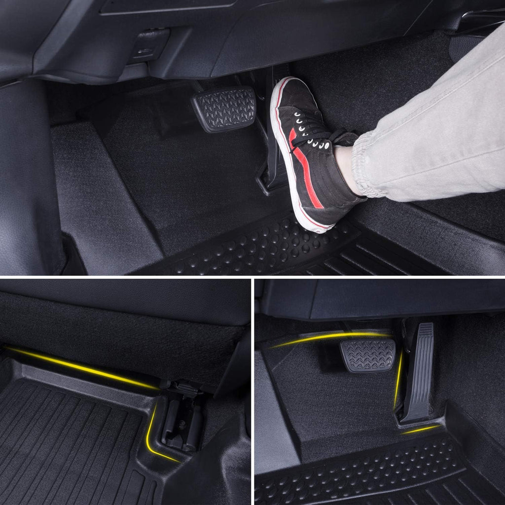 Black Floor Mats Liners Custom Fit Waterproof Q72581
