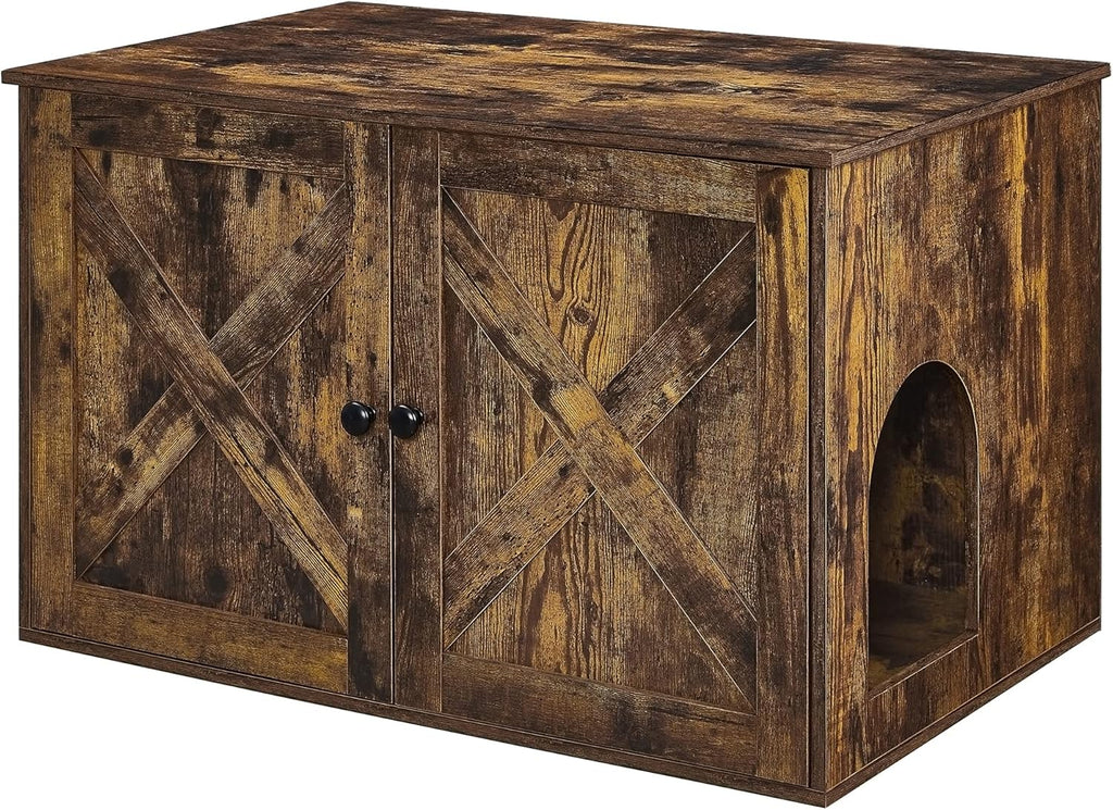 Rustic Brown Cat Litter Box Enclosure L5116