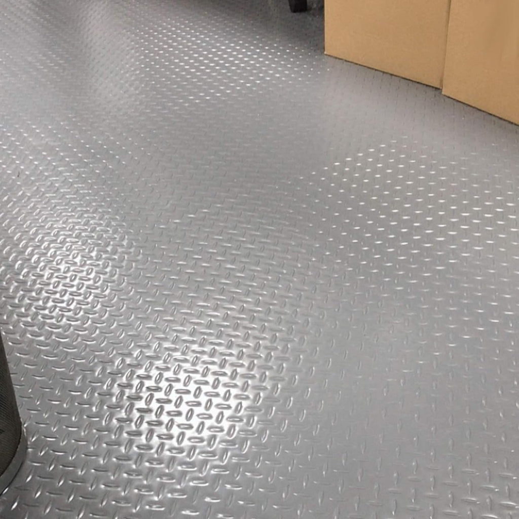 4.9x19ft Anti-Slide Diamond Texture Vinyl Garage Floor Mat G76086
