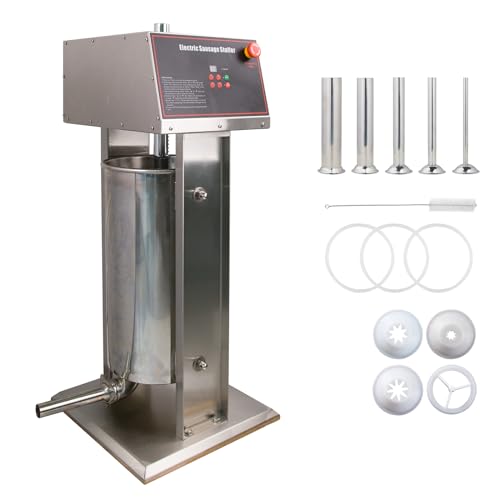 Stainless Steel Electric Sausage Stuffer 55LBS with 4 Stuffing Tubes J99452