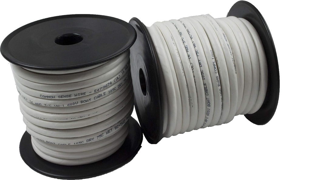 10/3 AWG Tinned Copper Marine Wire - 60 Feet - Black/White/Green X5178