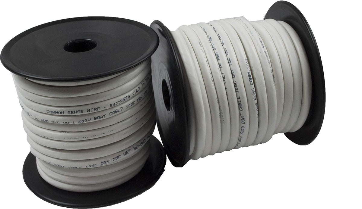 10/3 AWG Tinned Copper Marine Wire - 60 Feet - Black/White/Green X5178