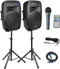 8 Piece Portable PA System with Microphone and Bluetooth R190919