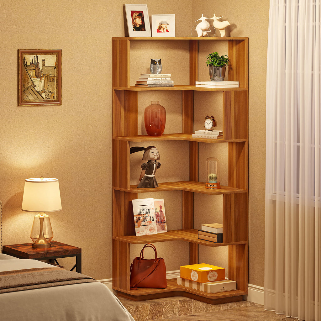 6-Tier Corner Bookshelf R4053