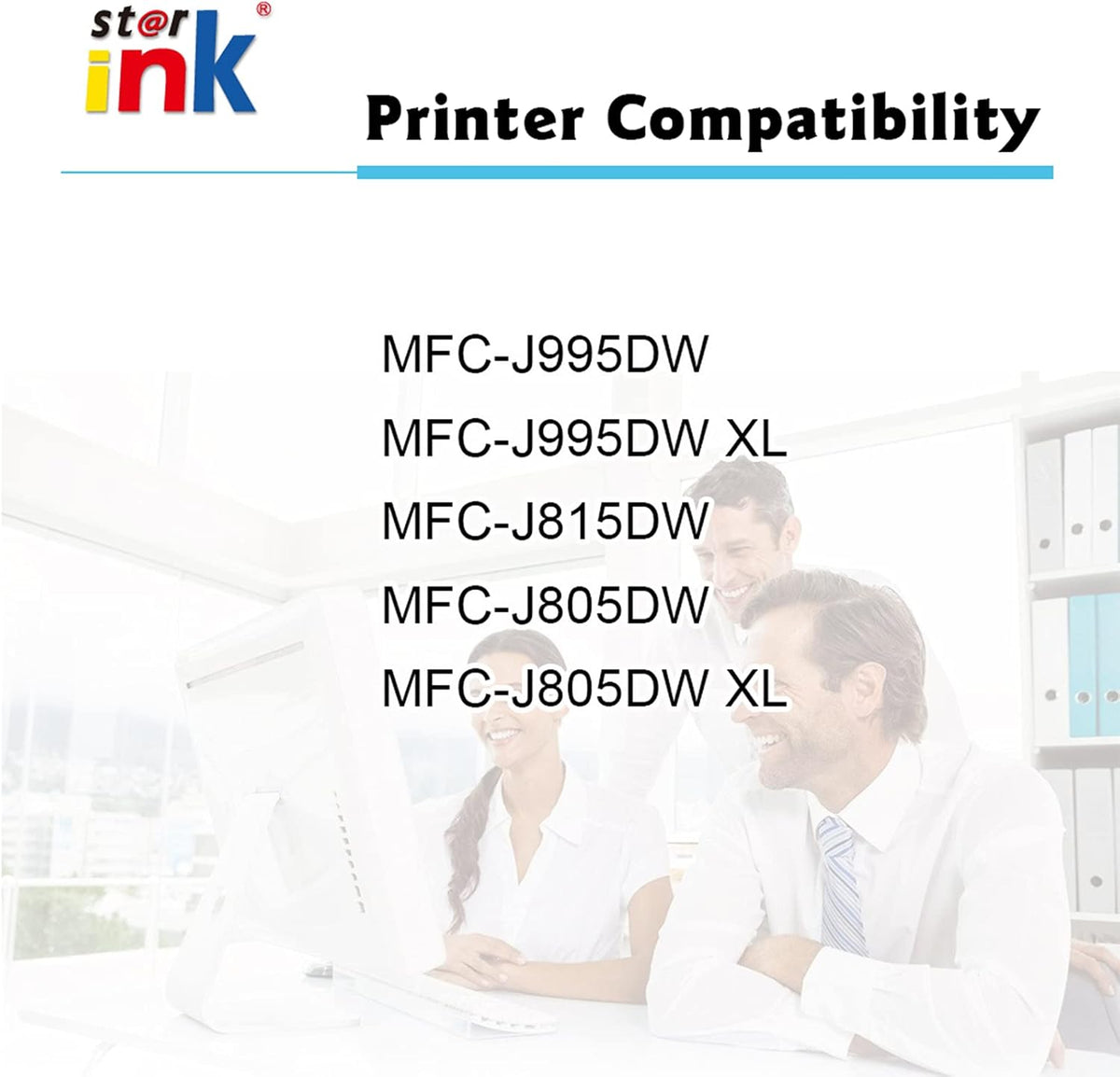 Compatible Ink Cartridge for Brother Printer, 4 Packs D576