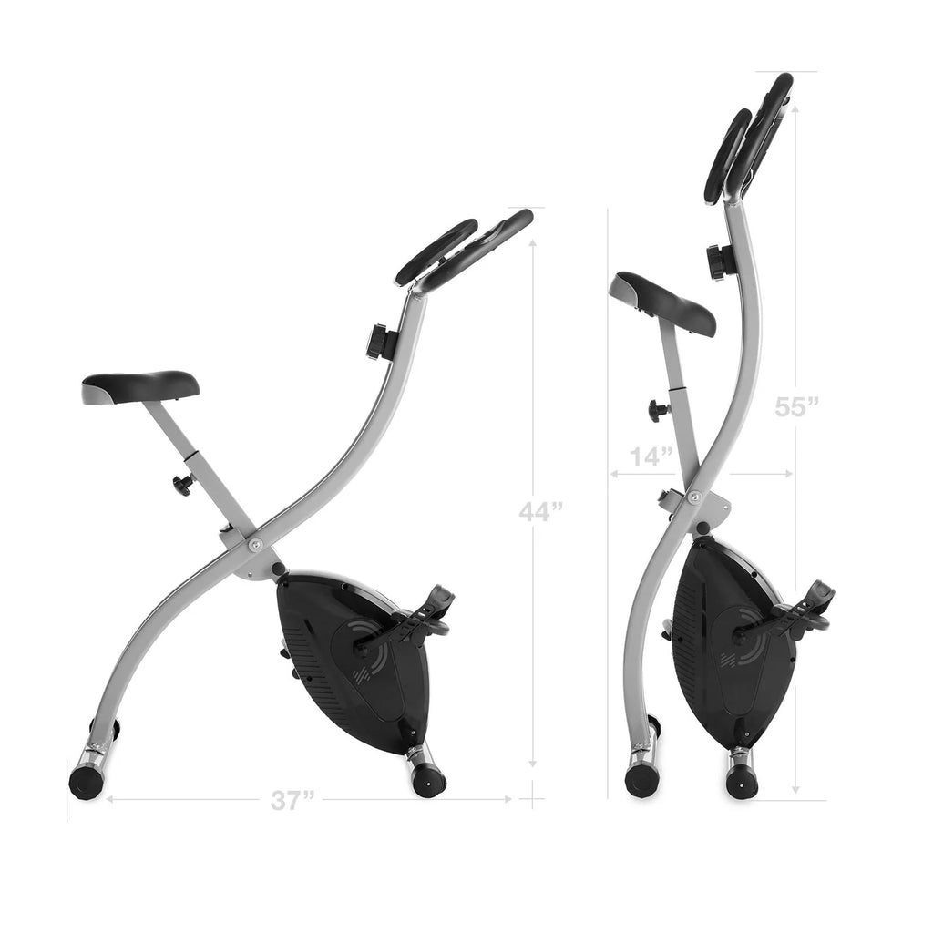 Folding Upright Stationary Exercise Bike with Magnetic Resistance L520