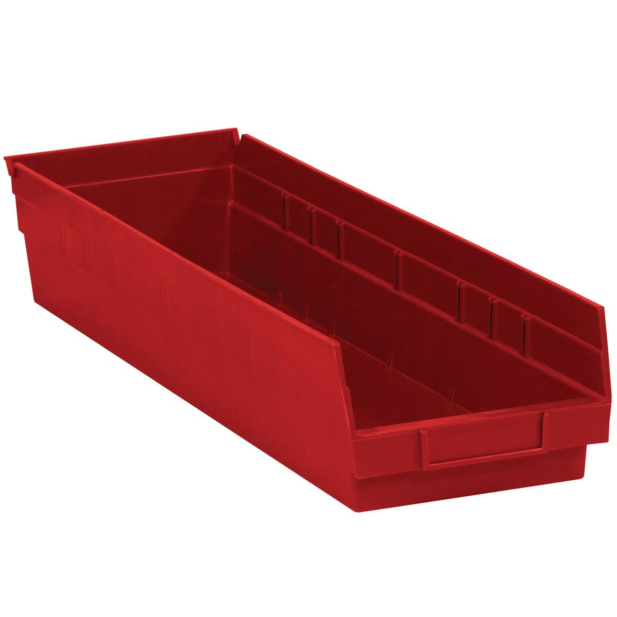 Plastic Shelf Bin Boxes Red 8/Case W3588