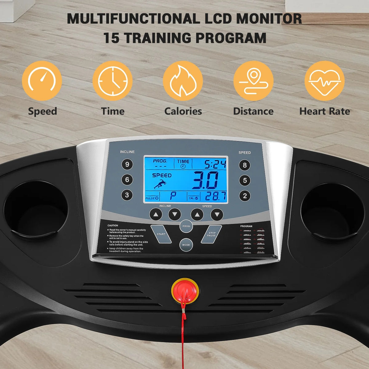 2.5 HP Treadmill with 12% Auto Incline J701004