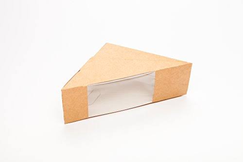 Medium Eco Friendly Triangle Sandwich Box with Window 200 Count W85992
