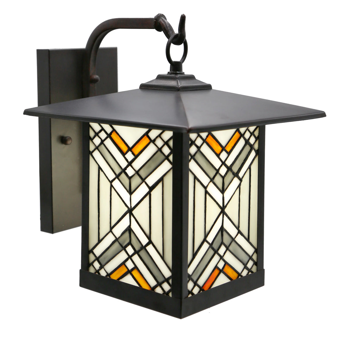Bronze Stained Glass Wall Sconce X604