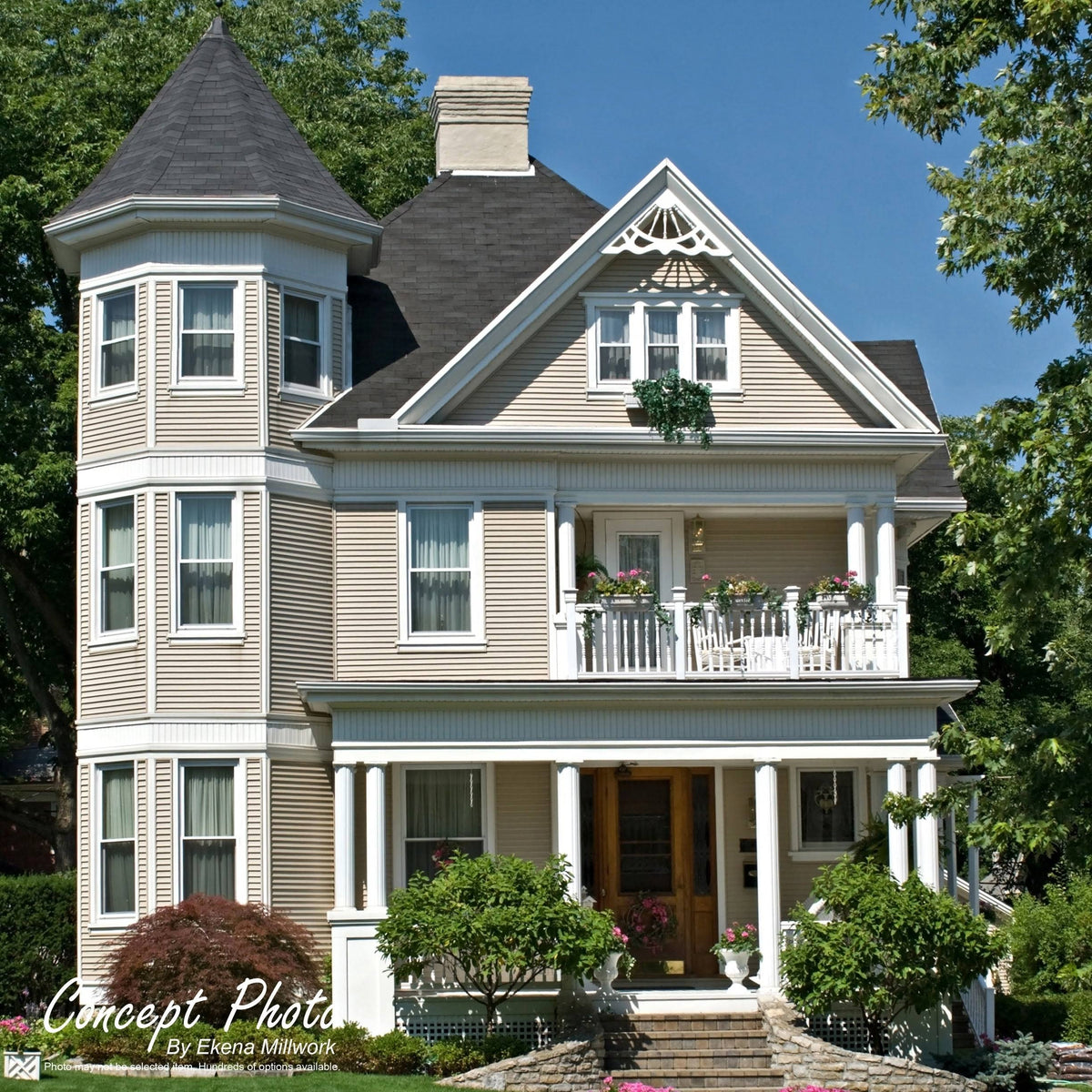 36 inchw x 18 inchh x 1 inchp PVC Gable Pediment T62462