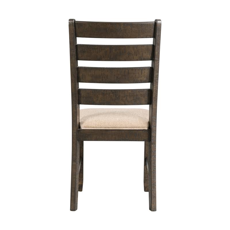 Solid Wood 7-Piece Dining Set in Warm Walnut/Taupe C6214