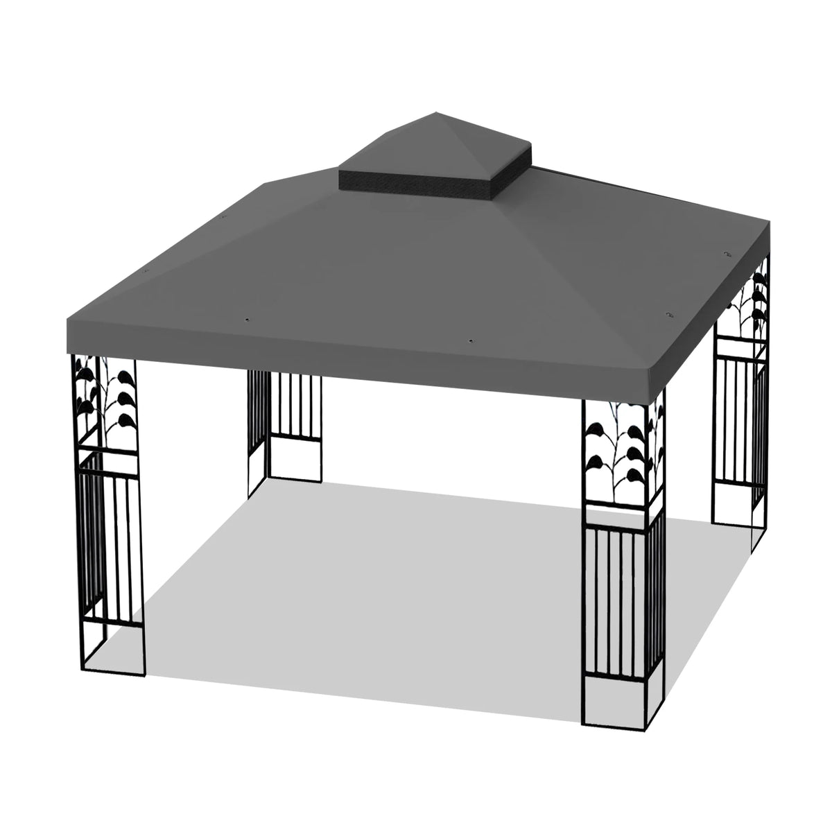 10x10 Ft Double Tiered Gazebo Replacement Canopy X858