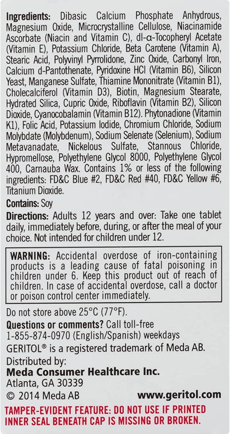 Geritol Complete Tablets 100 Tablets (Pack of 4) F969