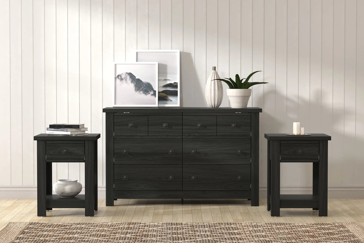 White 1 Drawer Nightstand Set of 2 J2091