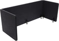 Dark Gray Acoustic Desk Privacy Panel, 59"L x 24"W T915