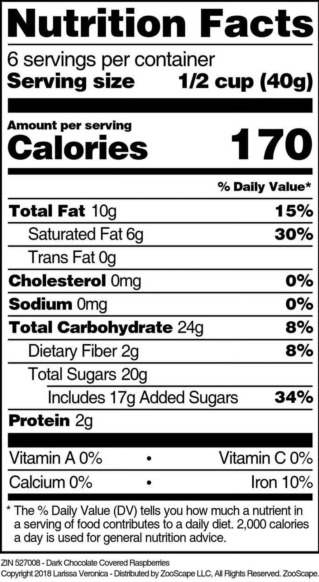 Dark Chocolate Covered Raspberries 8 oz Y54337