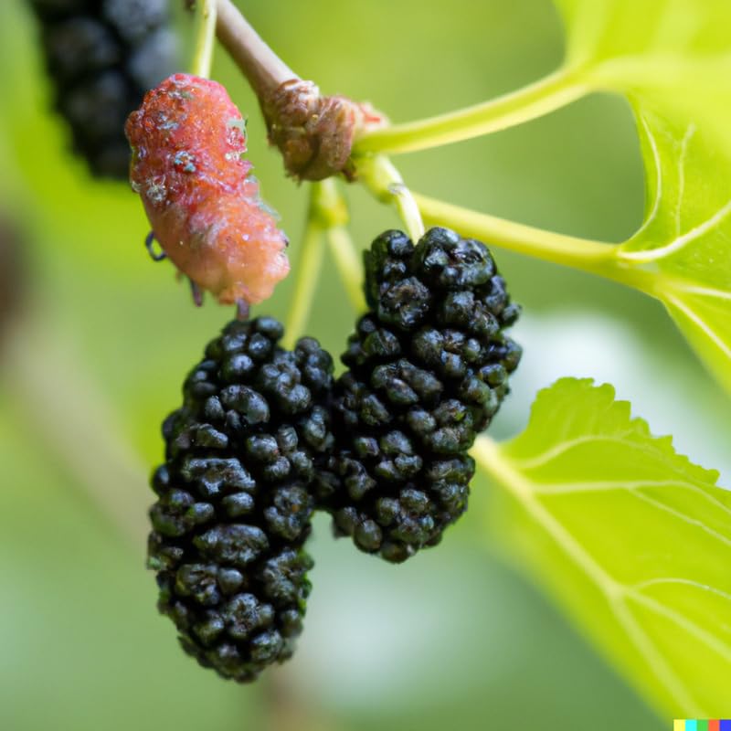Dwarf Everbearing Mulberry Plant 5 to 8 Inch Tall Sweet Mulberry Tree Live Plant Z37688