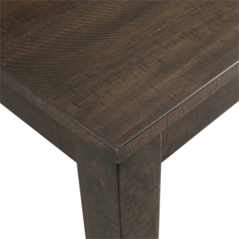 Solid Wood 7-Piece Dining Set in Warm Walnut/Taupe C6214