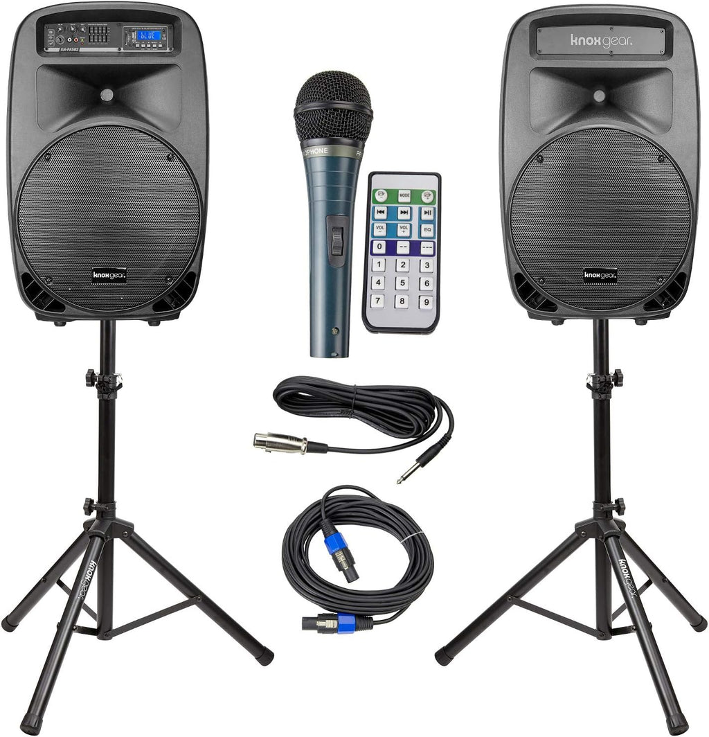 8 Piece Portable PA System with Microphone and Bluetooth R190919