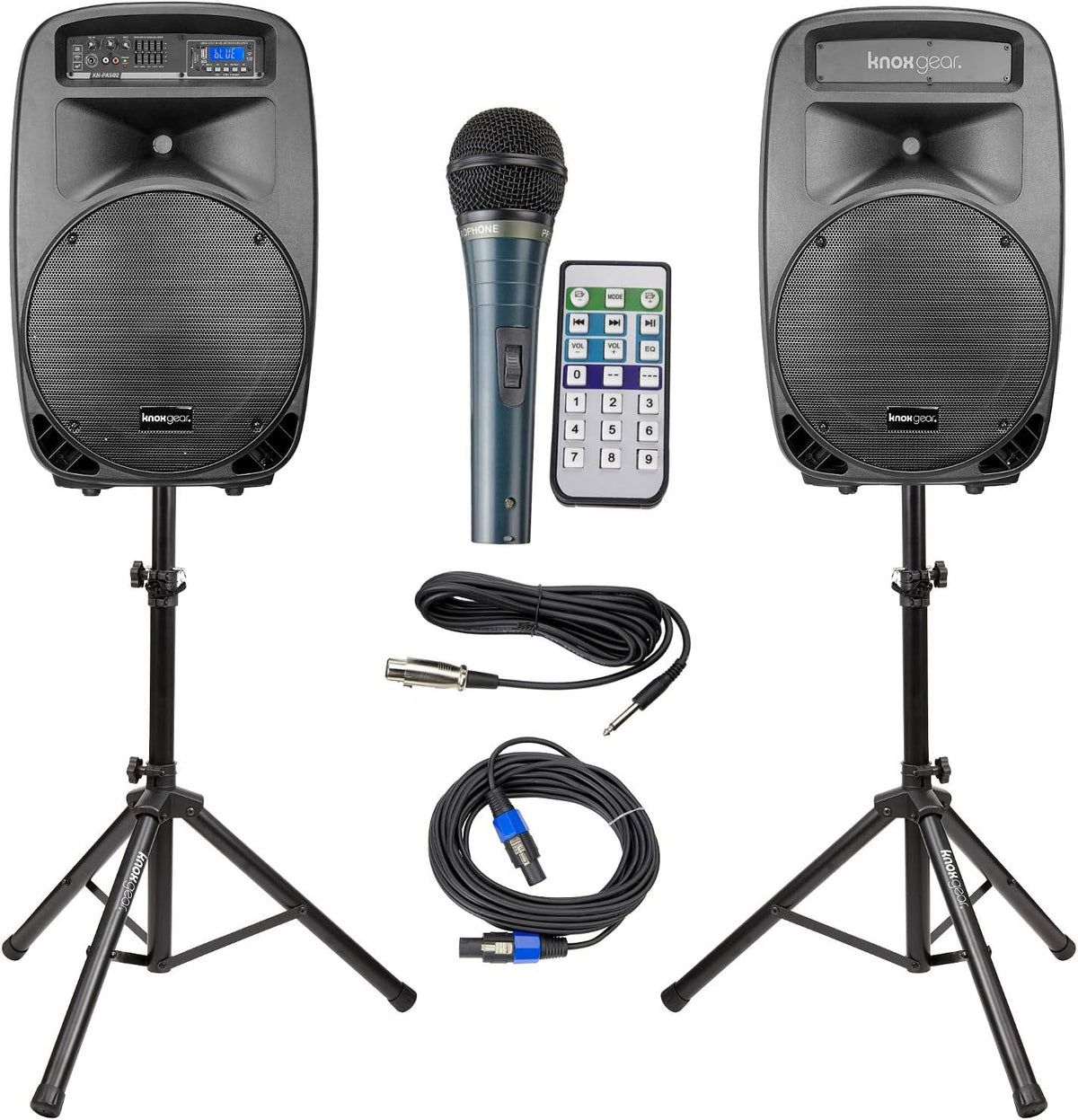 8 Piece Portable PA System with Microphone and Bluetooth R190919