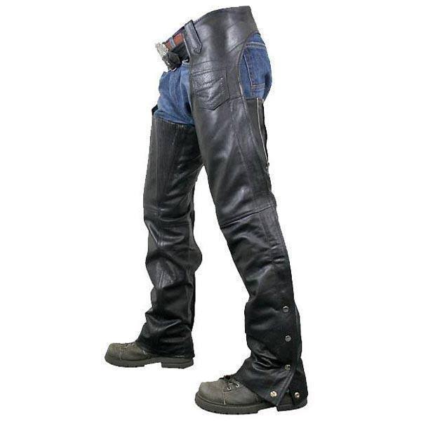 Black Leather Chaps B29078