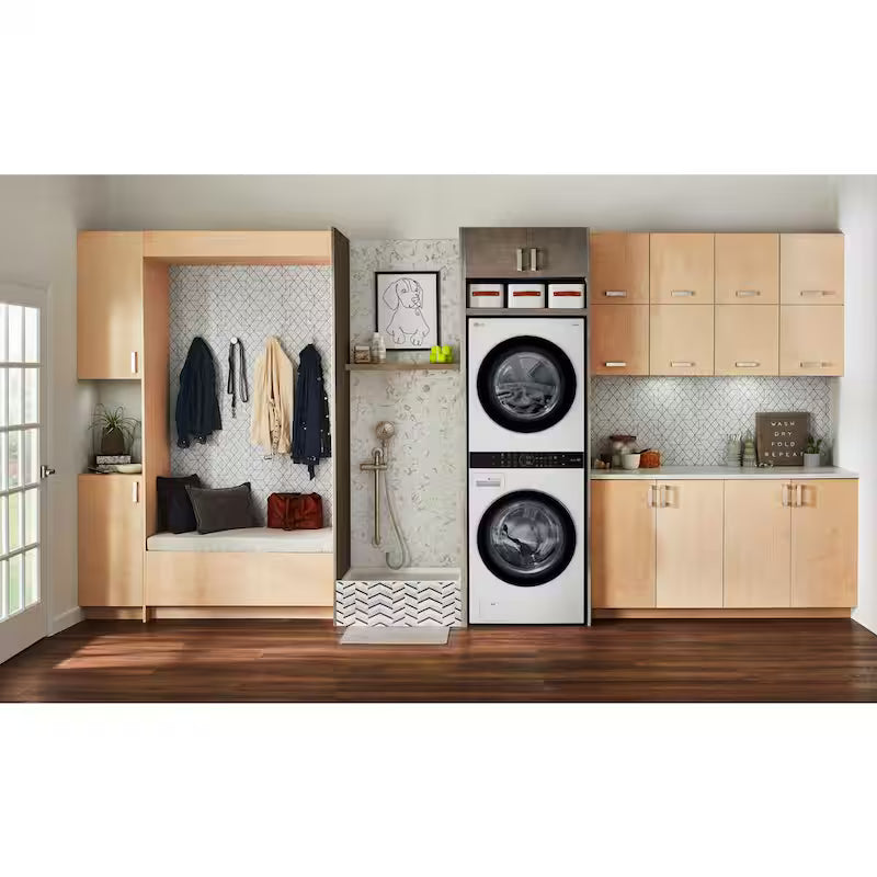 4.5 Cu.Ft. Front Load Washer & 7.4 Cu.Ft. Gas Dryer in White E895439