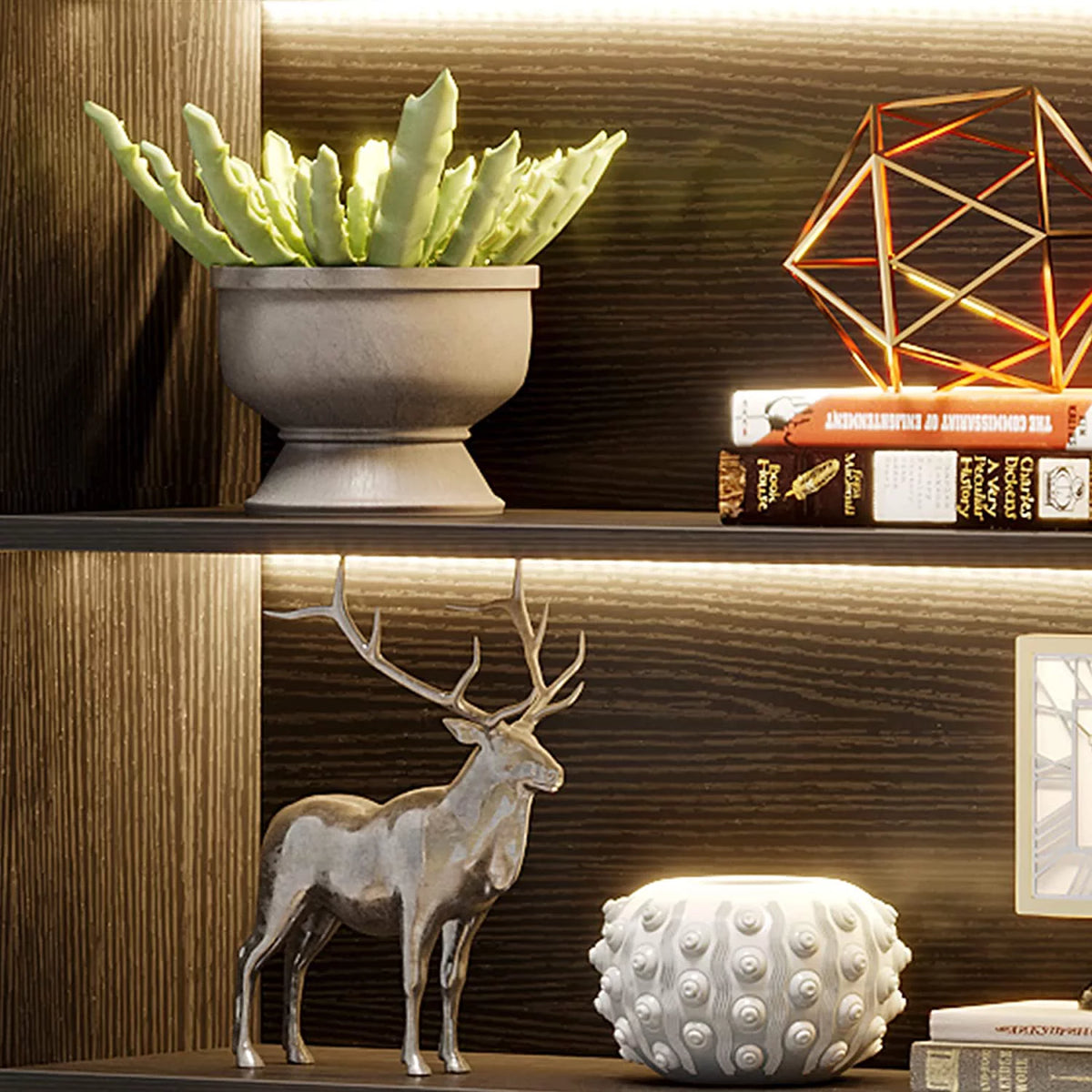 5 Shelf Bookcase with Led Lights L42336