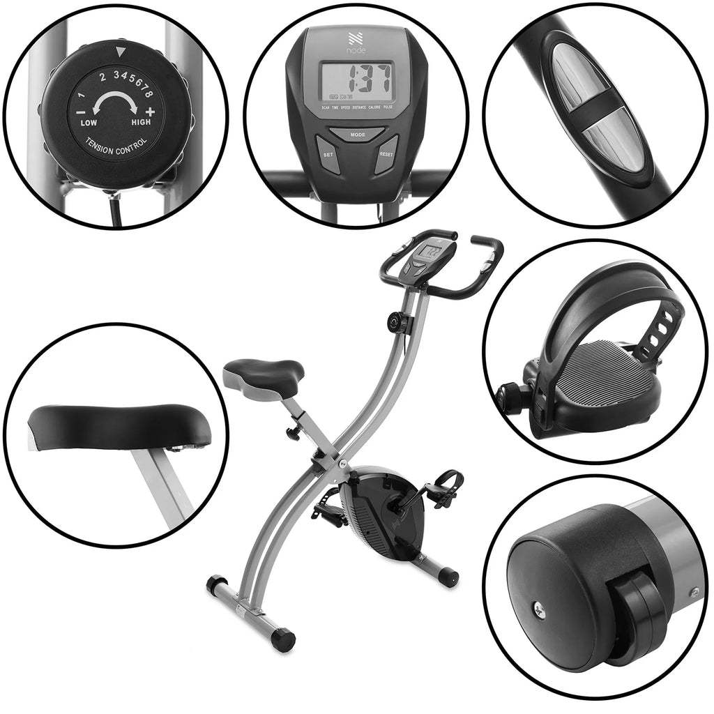 Folding Upright Stationary Exercise Bike with Magnetic Resistance L520