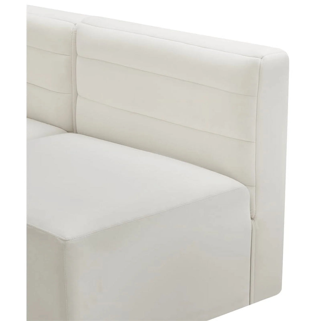 Cream Velvet Modular Sofa O499449
