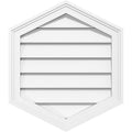 20x22W x 26x22H Vertical Peaked Surface Mount PVC Gable Vent J17420