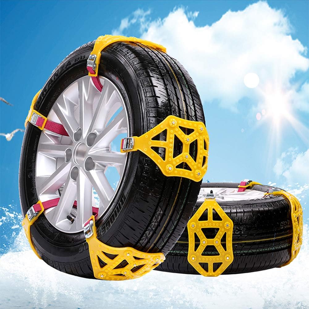 8Pcs Anti-Skid Snow Chains for Tyres, Universal 165-285mm I53855