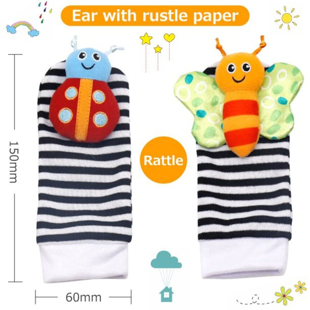 Baby Wrist Rattles and Foot Finders Socks P61318