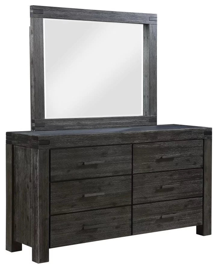 2 Piece Dresser and Mirror Set Graphite A629479