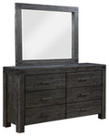 2 Piece Dresser and Mirror Set Graphite A629479